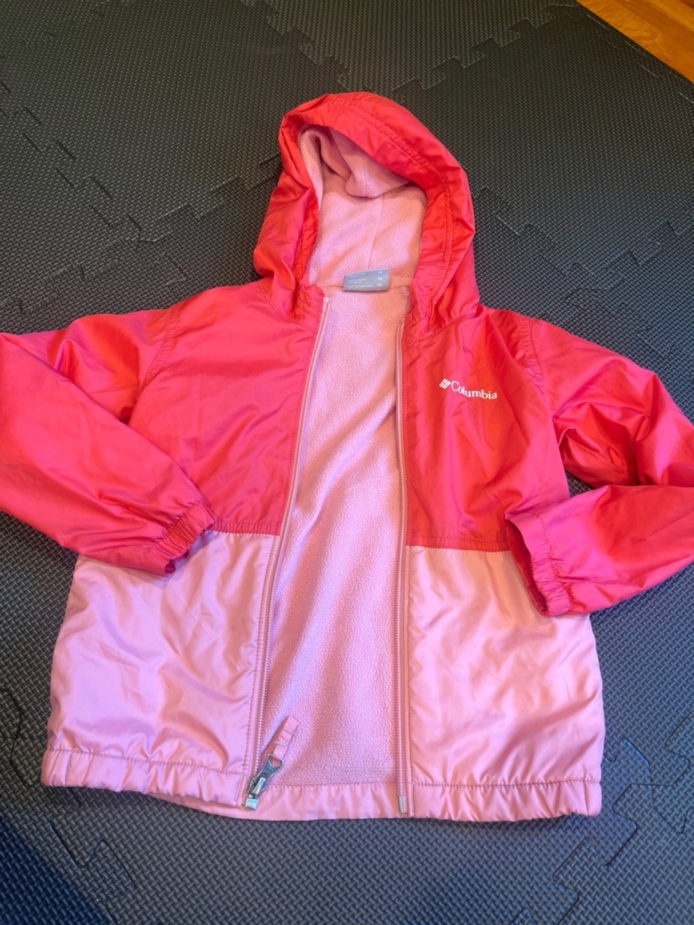 Columbia Pink Two-Tone Hooded Jacket